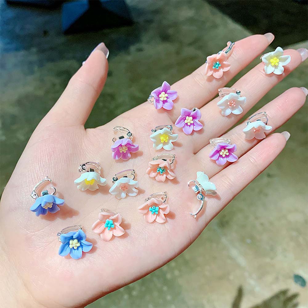 Hair Accessories Korean style Kid Girl Small Hairpins Hair Claws Soft Ceramics Flower Hair Clips