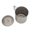 Camping Coffee Mug Foldable Handle Portable Humanized Design Aluminum Alloy Large Capacity Outdoor Cooking Mug