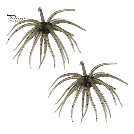 Fuzzy Soft Lure 2Pcs Bionic Sea Urchin Lure, 11cm/10g Floating Topwater Artificial Bait Bait, for Freshwater Saltwater Fishing