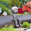 1 piece of robot fishing, creative garden bonsai decoration fishing ornament, fun decoration ornament for home fish tank
