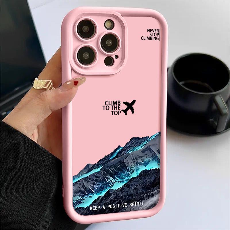 Чехол с узором «Горная вершина» для iPhone 15 16 14 Pro Max 15 16 Plus 11 12 13 Pro 16E XR Противоударный Мягкий ТПУ Чехол для телефона