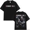 Футболка Resident Evil 2 Biohazard для унисекс, женщин, Леона Кеннеди, Y2k, Высококачественная, 100% хлопок, Уличная одежда, Топы, Ins