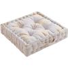 Coussin De Sol - Sunny-Gold - Palmier - 100% Coton - Matelassé - Intérieur