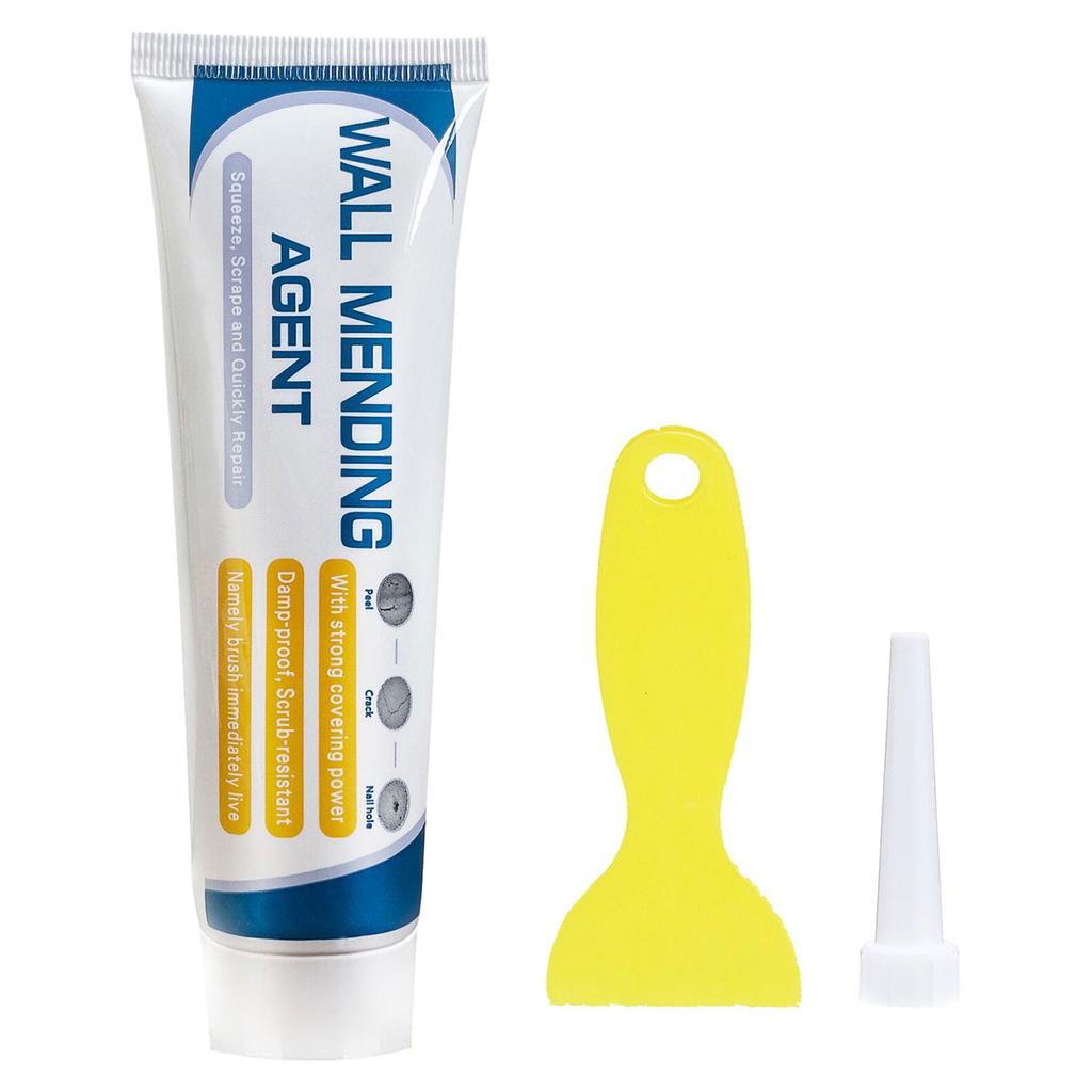 1PCS Wall Mending Agent,100/150g Crack Hole Mending Paste with Scraper for Home,Mouldproof Water Proof Paint for Wall Restore