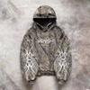 Unisex Oversized Hooded Sweatshirt With Graphic Print Streetwear Y2K Retro Loose Fit Long Sleeve Pullover Fall
