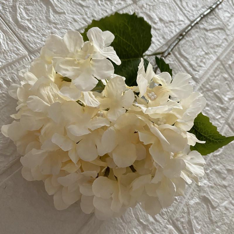 Hydrangea Artificial Silk Flower Lifelike Single Stem For Wedding Home Decor