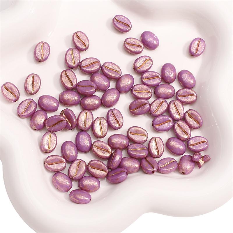 Бусины для браслета ручной работы 8x10 мм Акриловые кофейные зерна Бусины-рассыпки Аксессуары для самостоятельного изготовления Бусины для браслетов Нитки для браслетов Разделительные бусины