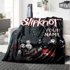 Name Custom Slipknot Print Flannel Blanket High Quality Warm Comfortable Cover for All Seasons Perfect for Gifts Home Decor