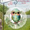 Metal Wind Chime with Bird On Pine Branch No Electricity Needed Indoor Outdoor Hanging Decor for All Seasons Housewarming Gift