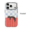 Geometric Split Color Block Lying Cat Graphic Art Film Aesthetic Protective Shockproof Bumper Phone Case Cover For iPhone 14 15 16 Pro Max Plus