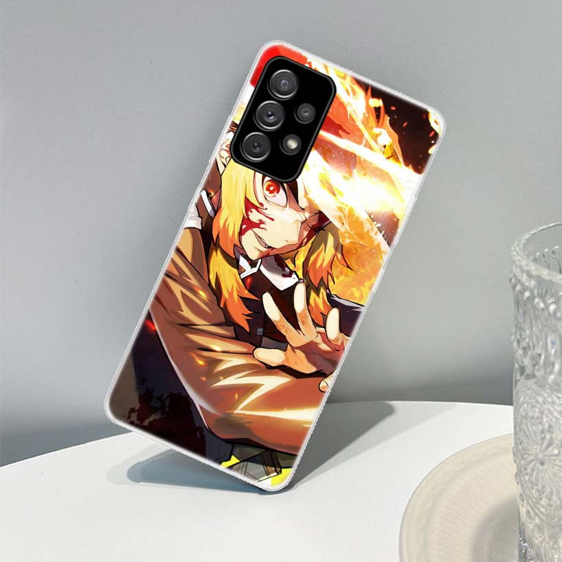 Чехол для телефона Demon Slayer Rengoku Kyoujurou для Samsung Galaxy A72 A71 A52 A51 A42 A32 A22 A21S A12 M12 M21 M30 M31S M51