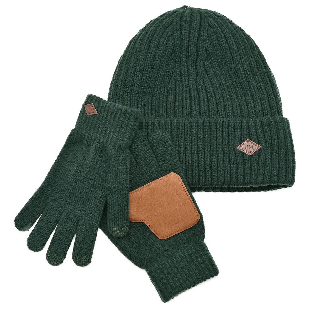Harvey Makin Layers Hat and Gloves Gift Set - Green