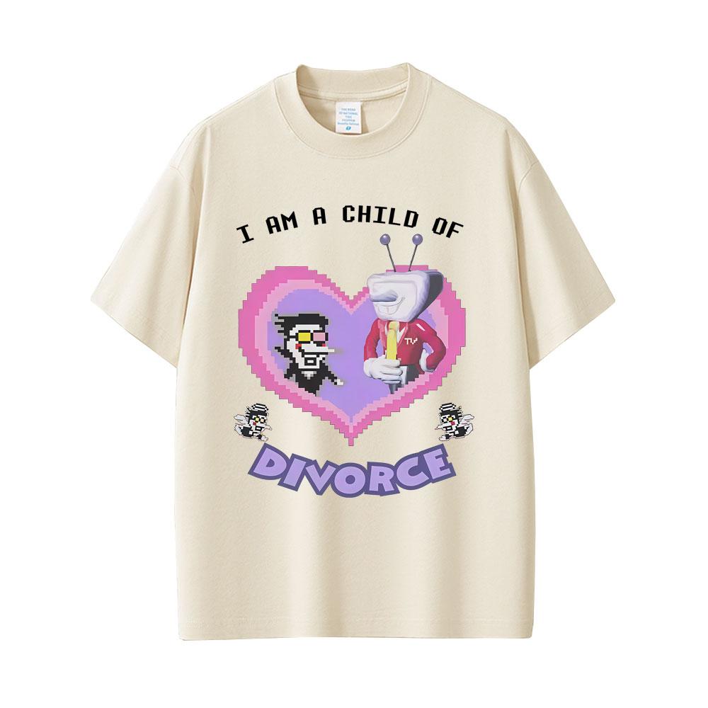Game Deltarune Spamton and Tenna I Am Child of Divorce Funny Meme Tshirts Men Women Casual Cotton Vintage Oversized T Shirts