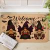 VIKAMA Gothic Gnome Outdoor Doormat Indoor Outdoor Entrance Welcome Carpet Porch Patio Floor Mat Halloween Decorations
