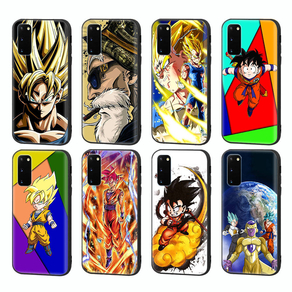 WD47 Dragon Ball Anime Black Sofe Case for Samsung Note 20 Lite S24 Ultra S23 A03 A05 A06 A11 A71 A15 A16 A13 A24 A25 A33 A52 A53 A50 M55 M35 Plus