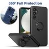 Для Samsung Galaxy A03 A11 A12 A22 A30 A33 A32 A51 A52 A71 A72 Чехол с магнитным кольцом-держателем Падение-новый Чехол из жидкого силикона
