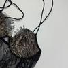 Кружевная летняя прозрачная майка с глубоким вырезом и V-образным вырезом, камзол