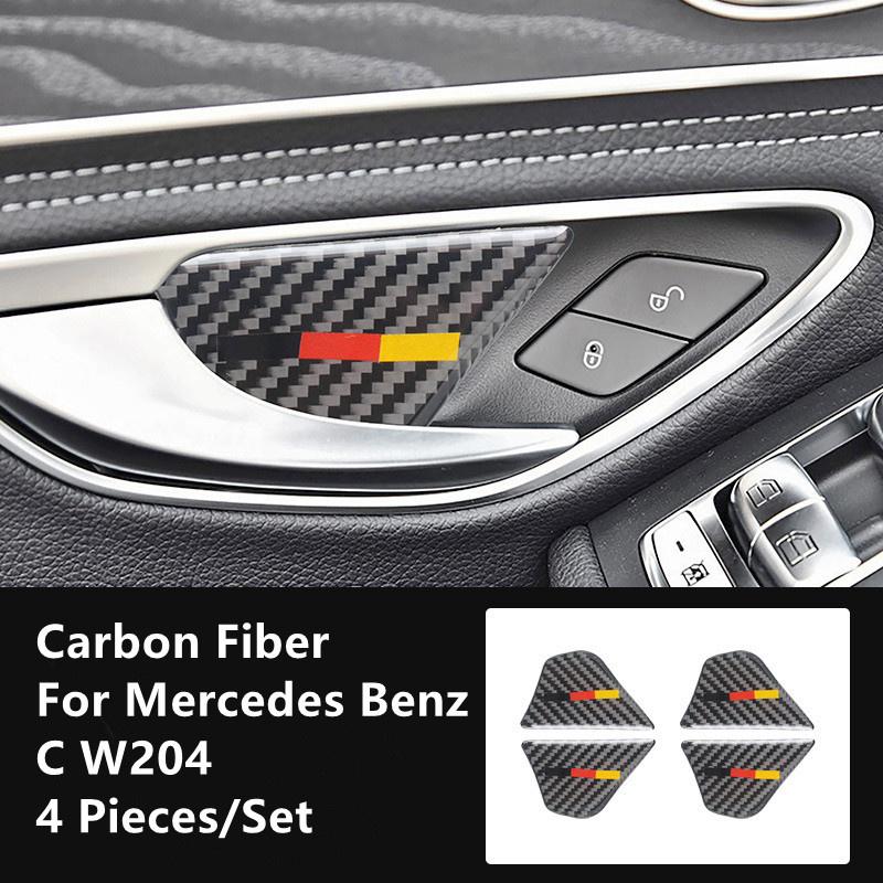 Углеродное волокно, модификация салона автомобиля, накладка, полоски, декоративные наклейки для Mercedes Benz C W204, внутренняя отделка автомобиля