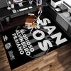 Santos SFC logo Print Area Rug - Soft, Washable Non-Slip Indoor Mat for Office Chairs, Living Room, Home Office Decorative Rug