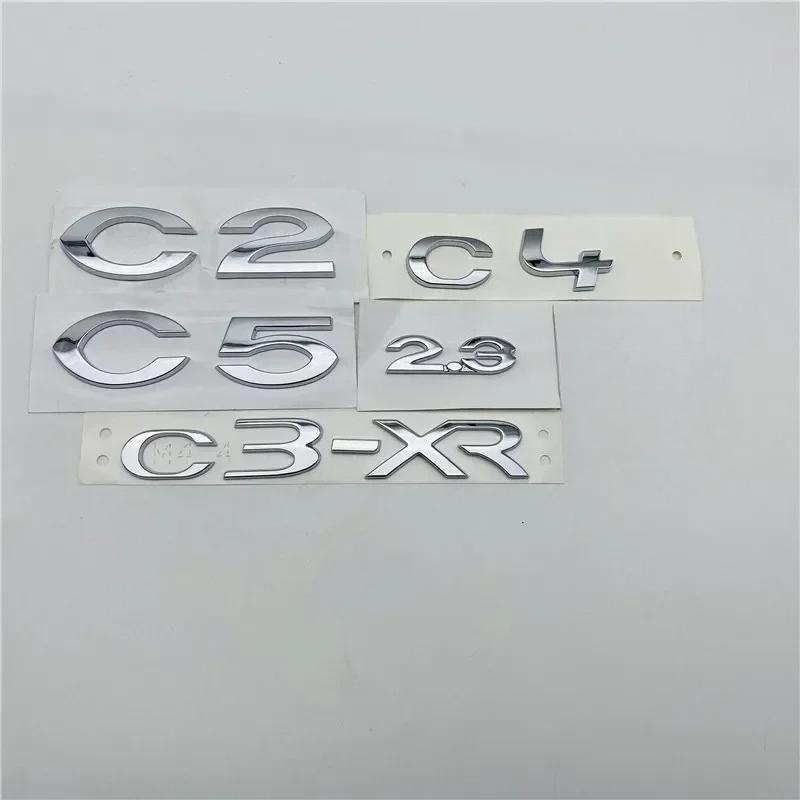 Tailgate Emblem Rear Boot Lid Logo Nameplate Sticker For C2 C4 C5 2.3 C3-XR C-elysee C-QUATRE