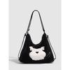 Cute Puppy Tote Bag 2025 New Model for Students, Large Capacity Backpack, Three-in-One Use: Shoulder Bag, Crossbody Bag, and Handbag
