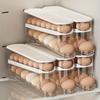 Space-Saving Rolling Egg Storage Box for Refrigerator Side Door - Durable Plastic, Battery-Free, Essential Kitchen Accessory