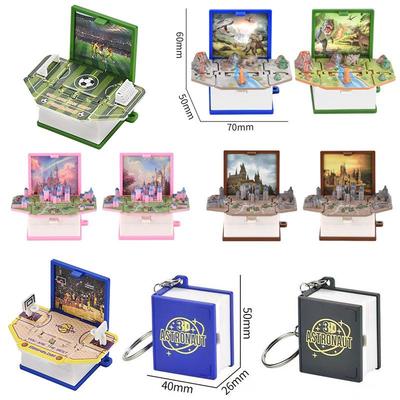 3D Брелок-книжка с динозавром и космическим астронавтом: Развивающая, Креативная Игрушка для Снятия Стресса