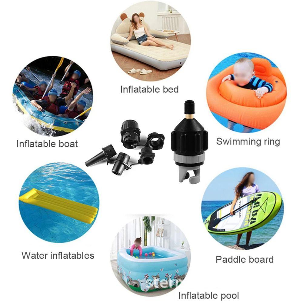 1Set PVC ABS Inflatable Pump Adapter Strong Sealing Pump Valve Adapter  for Inflatable Pool Air Bed