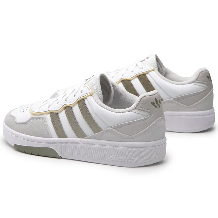 Adidas Кроссовки унисекс Courtic White Focus Olive Серые GX4370
