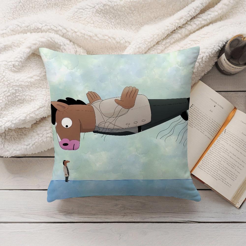 Cartoon BBoJack HHorseman Pillow Case Home Decoration Cushion Cover Suitable For Bedroom Car Office Sofa