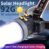 Solar Powered Headlights for Outdoor Maintenance, Long Battery Life, Rechargeable, Suitable for Camping, Fishing, Running, Hunting, and Exploration