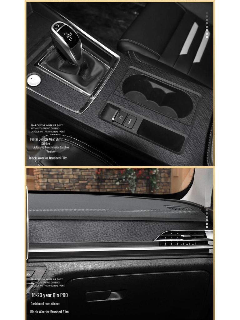 Черный Воин Матовая Наклейка на Автомобиль для 18-20 BYD Qin Pro Декор Интерьера