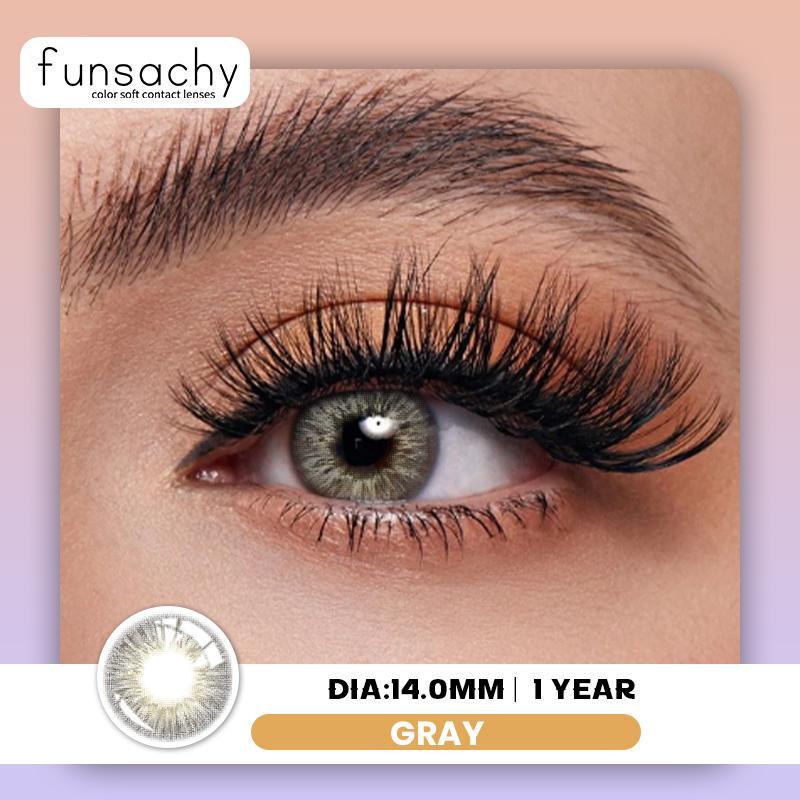 FUNSACHY 1 Pair Natural Blue Contact Lenses for Eyes Korean Fashion Color Eye Contacts Cosmetics Eye Makeup High Quality Lenses