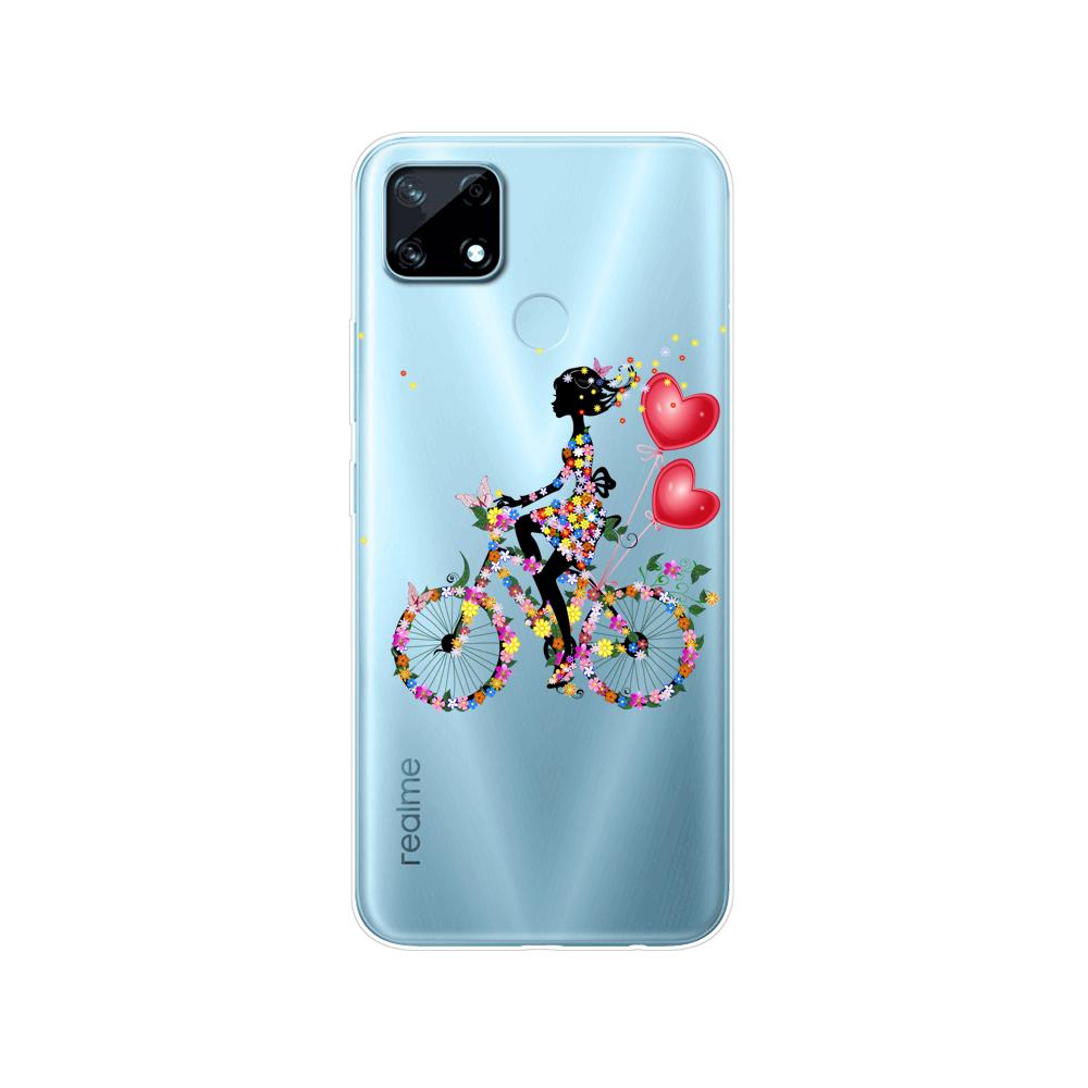 Для Realme C12 C25 C25S 7i Global Чехол Силиконовая задняя крышка для Realme Narzo 20 30A Чехол для телефона ТПУ Мягкий чехол-бампер Etui