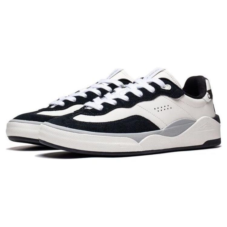 Li Ning Comfortable Durable Breathable Low-Top Skate Shoes Men Sneakers White Black AEPSA49-3