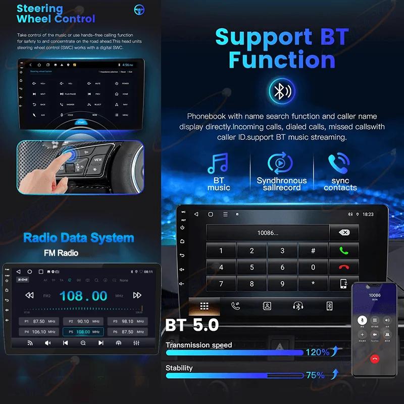 Универсальная 2 Din Android Автомагнитола Автомобильная Мультимедиа Беспроводной Carplay GPS Стерео Для Volkswagen Nissan Hyundai Kia Toyota Для