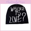 Korean Winter Knit Cap For Women With Letter Print Style Casual Cold Weather Hat
