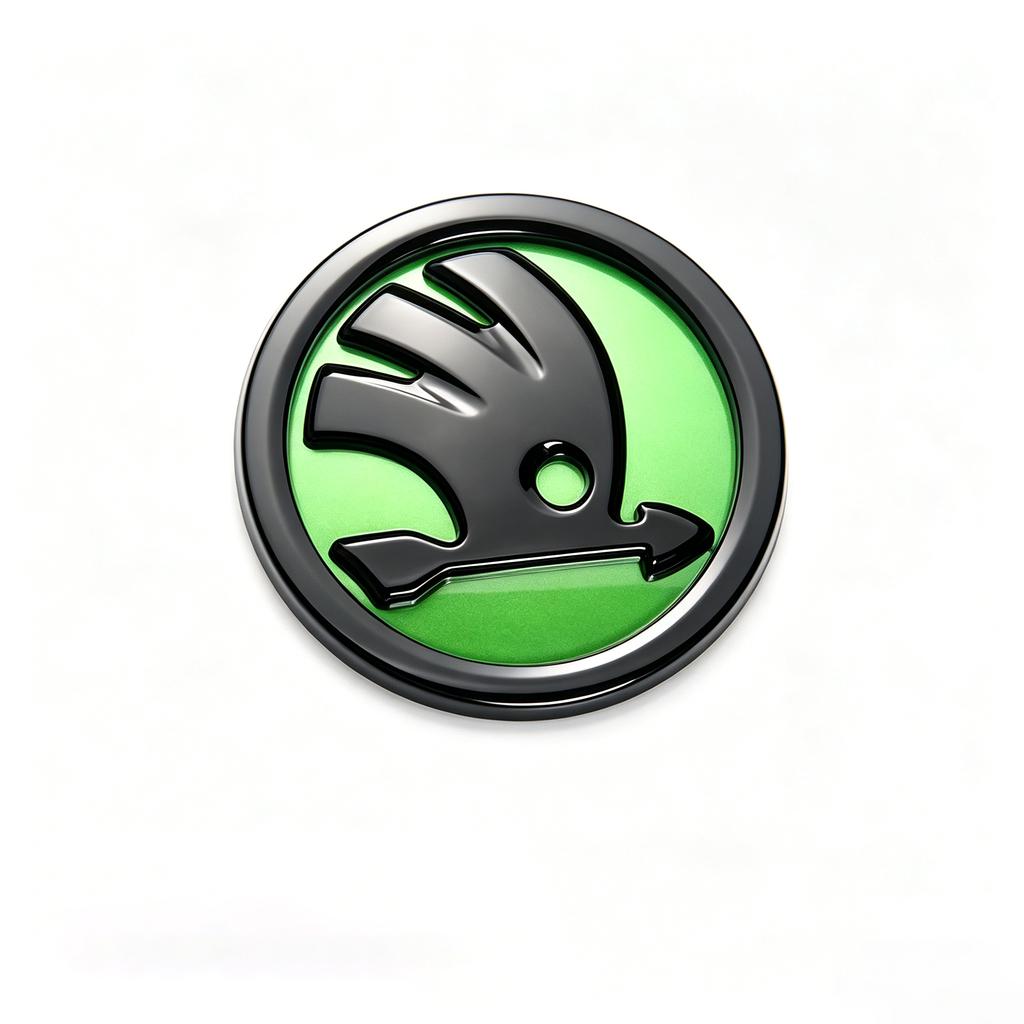 CXUX8 ABS Front Rear Emblem for Skoda Octavia Fabia, 8.0cm/9.0cm, Multi-Color Optional, Single Piece, Front Grille & Trunk Badge