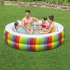 Bestway Inflatable Kids Paddling Pool 206 X 206 X 51 Cm Rainbow