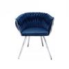 Freestanding Navy Blue Armchair Tilo Chair with Armrests Family Meble