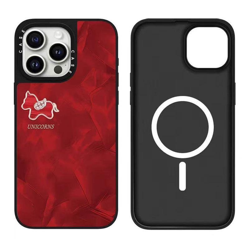 Чехол на телефон «Красный конь» на Новый год для iPhone 17 Pro Max/16 Pro Max/15 Pro