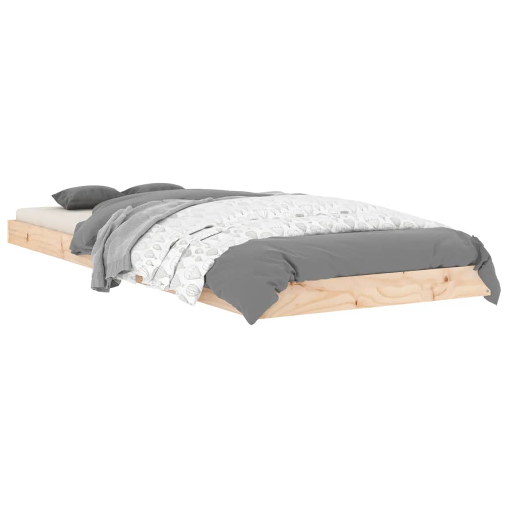 Solid Wood Bed 75 x 190 cm Pine