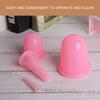 4 шт. Вакуумные банки для массажа тела, помощник для массажа, антицеллюлитный силиконовый инструмент для здоровья, розовый