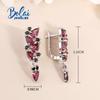 Bolaijewelry Кольца с натуральным родолитом, серьги из стерлингового серебра 925 пробы, изысканные украшения для женщин, жены, роскошный дизайн, подарок на годовщину