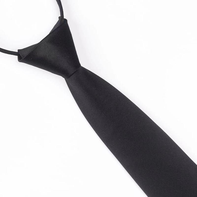 Sexy Lingerie Secretarial Tie Student Zip Tie Lazy Security Tie Black Tie Cosplay