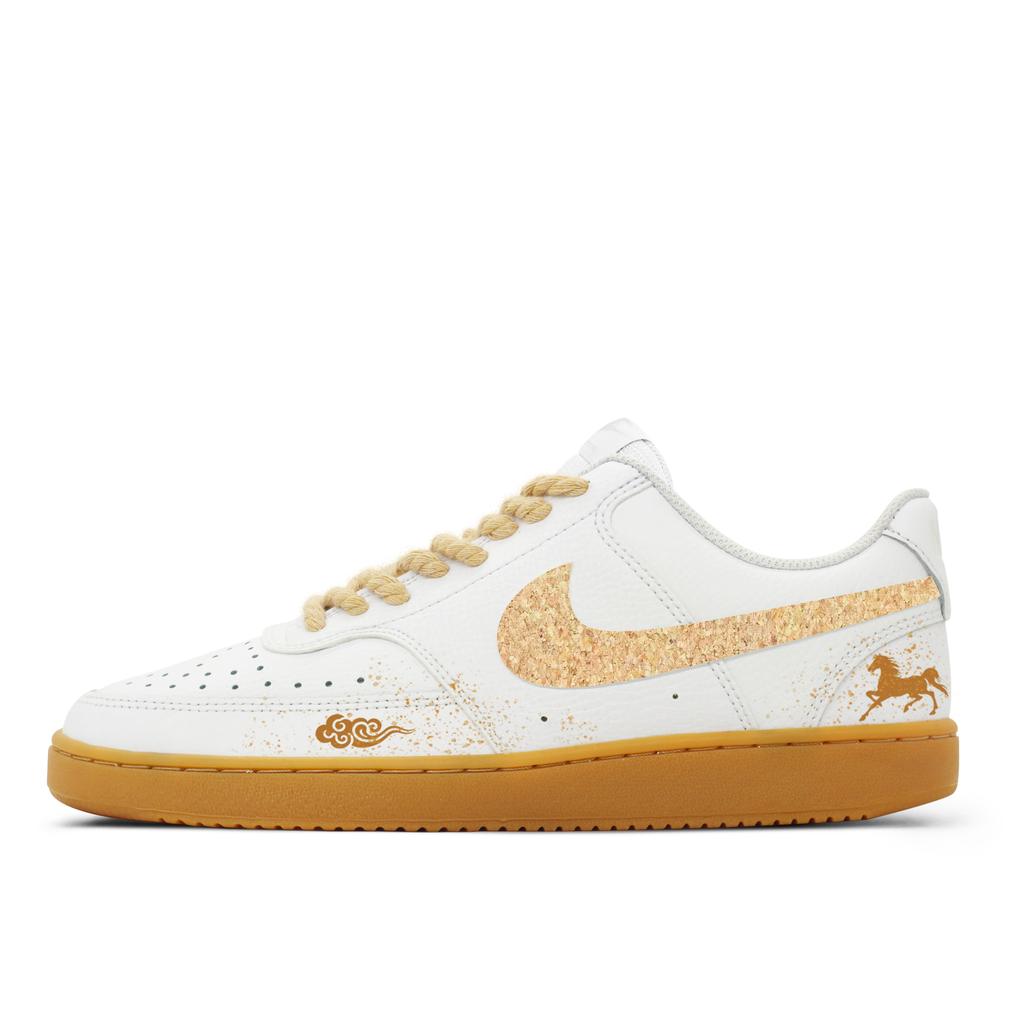 Nike Court Vision 1 Horse Stepping On Auspicious Clouds, Shopping Bag Included Abrasion Resistant Low top CD5463-105(TEAM795-)
