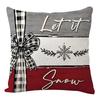18x18 Inch Snowman Christmas Square Pillow Covers Set 4-Piece Washable Eco-friendly Polyester Zipper Closure Winter Cushion