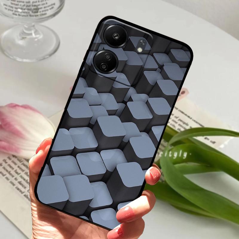 Милый мультяшный мягкий чехол для Redmi 13C 13 4G 5G Силиконовый ТПУ чехол для телефона для Xiaomi Redmi 13R Защитные чехлы Fundas Capa