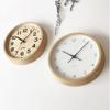 KATOMOKU Muku Clock 7 Natural Wall Clock Continuous Second Hand Movement Controlled km-60NARC 306mm (Radio Clock)