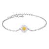 Silver Plated Bracelet Flower Fresh Summer Little Daisy SUNFLOWER Sunflower Bracelet